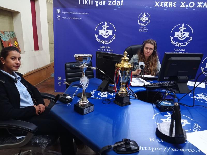 La jeune tenniswoman Maria Badache ; championne d'Afrique U 14
