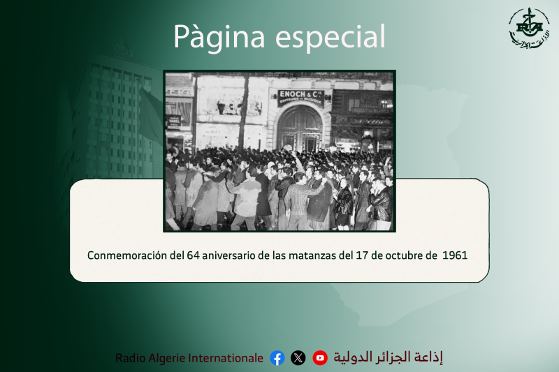 Conmemoración del 64 aniversario de las matanzas del 17 de octubre de  1961