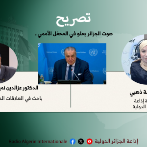 صوت الجزائر يعلو في المحفل الأممي