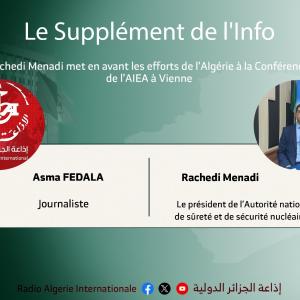 Rachedi Menadi met en avant les efforts de l’Algérie à la Conférence de l’AIEA à Vienne.