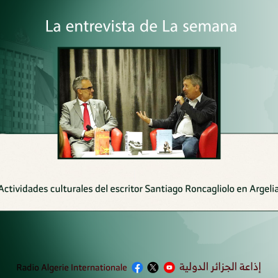 Actividades culturales del escritor Santiago Roncagliolo en Argelia