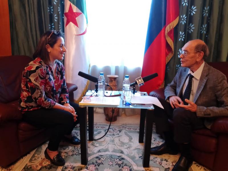 avec l'ambassadeur de la fédération de Russie en Algérie, M. valérian Shuvaev