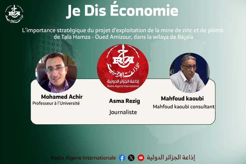 Je dis économie :L'importance stratégique du projet d’exploitation de la mine de zinc et de plomb de Tala Hamza - Oued Amizour, dans la wilaya de Béjaïa